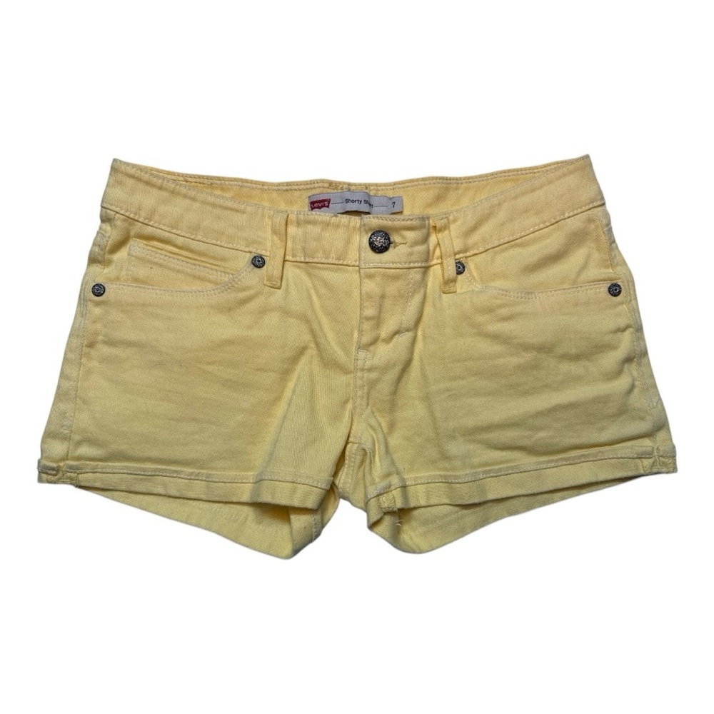 Levi's Yellow Jean Shorts Casual Denim Style junior size 7